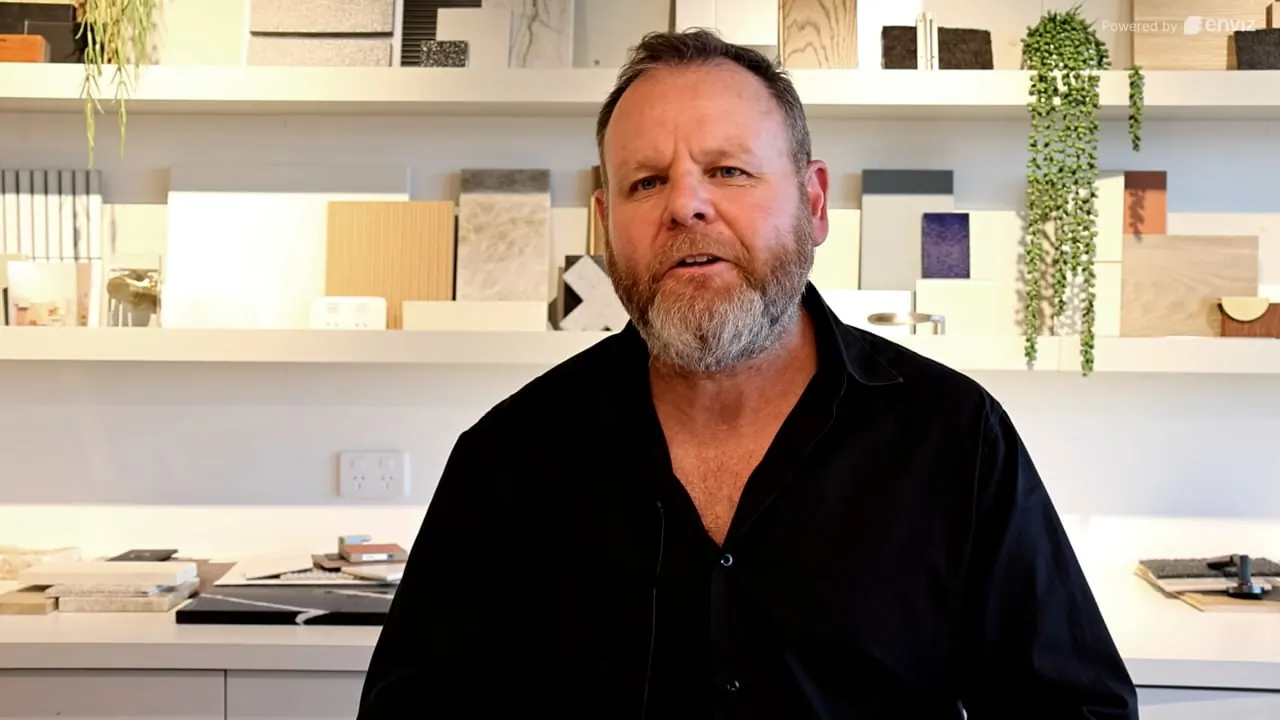 Craig Sutton of Hall & Hart in a design studio